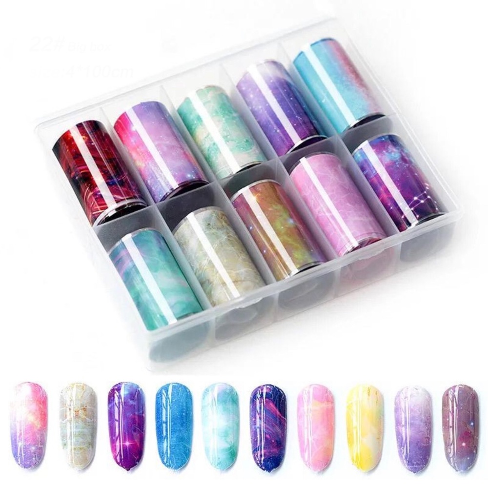 Galaxy Print - Transfer Foil Nail Art - G22